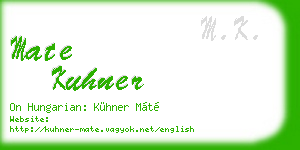 mate kuhner business card